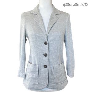 HAUTE HIPPIE Gray Casual Sweatshirt Blazer